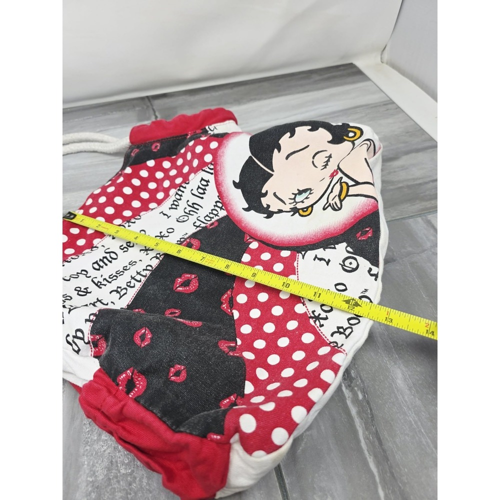 Betty Boop Y2K vtg Bag XOXo‎ Print Purse Retro Tote Bag School Shoulder - Picture 4 of 9